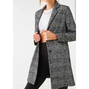 NWT Forever 21 Plaid Coat Wool Blend
